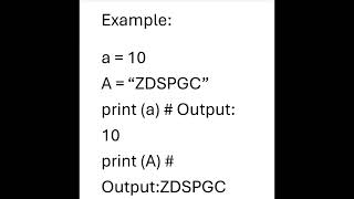 9.Identifying Variables (case-sensitive)