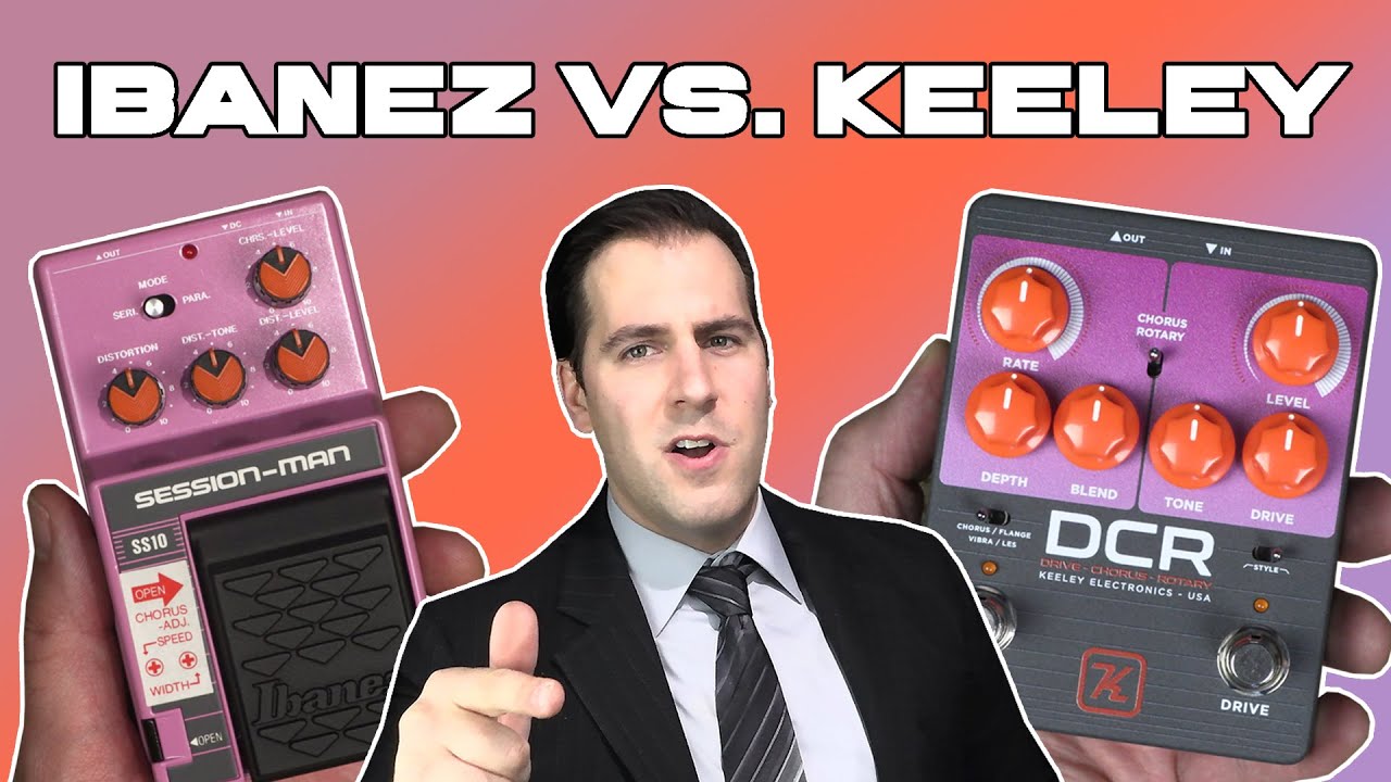 WHO IS THE KING OF 80s GUITAR TONE?!? | Keeley DCR vs Ibanez Session Man | Stompbox Smack Down