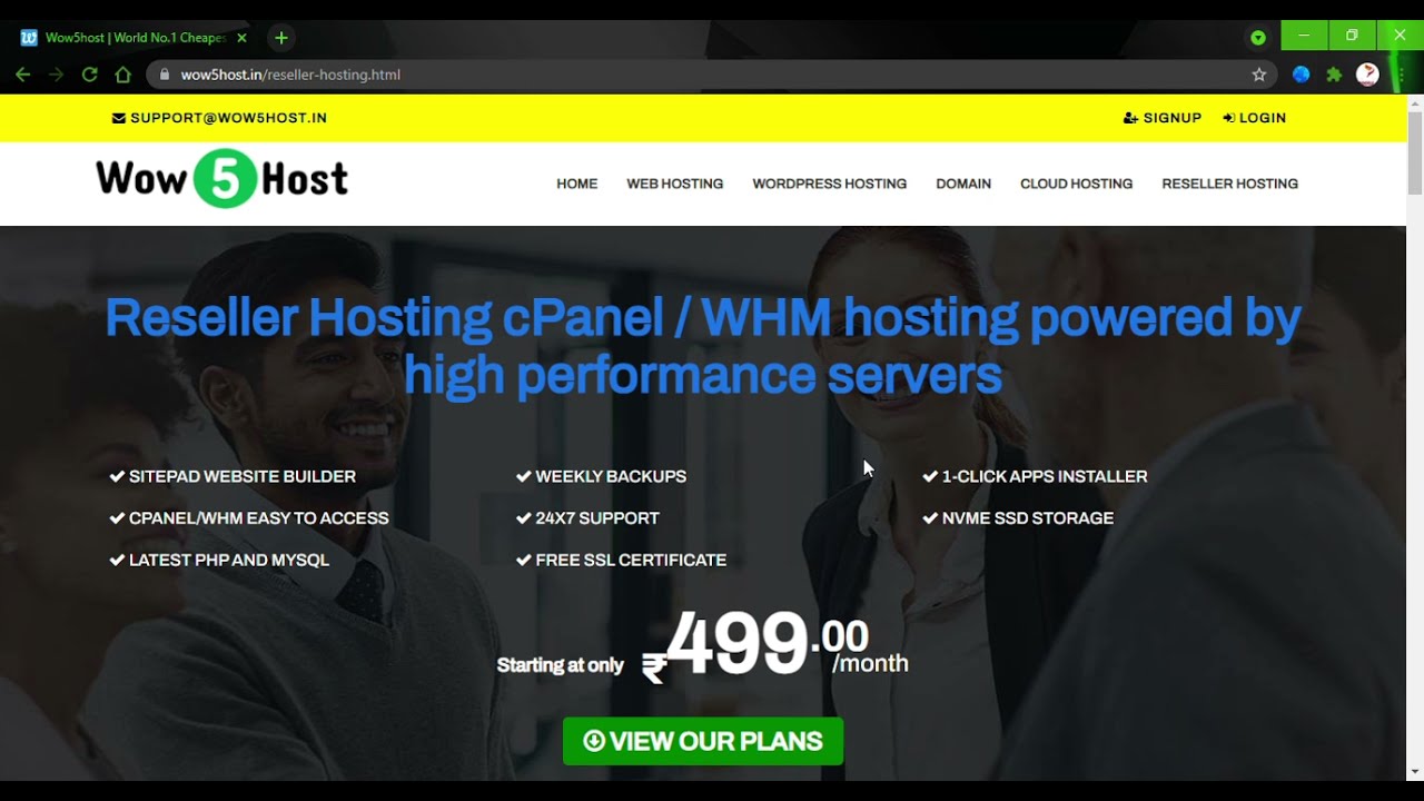Who to take the Reseller Hosting in Wow5host