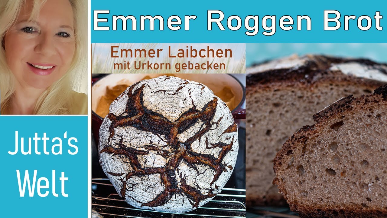 Kerniges Emmer Brot 🍞 Kein Bäcker hat es Gesundes Roggenbrot mit Urmehl ...