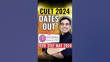 CUET 2024 Dates Out By NTA 🥳🔥 #shorts