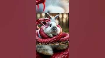 Cute rabbit rescued the poor little hedgehog #rabbit #cat #kitten #funny #ai