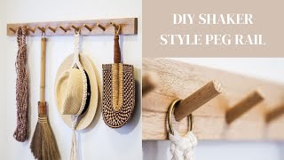 How to Make a Wooden Peg Rack Shaker Style
