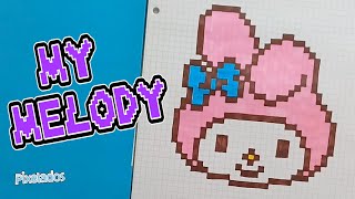 HOW TO DRAW MY MELODY PIXEL ART - PIXELADOS Guide