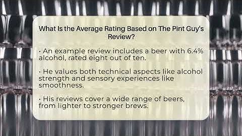What Is the Average Rating Based on The Pint Guy