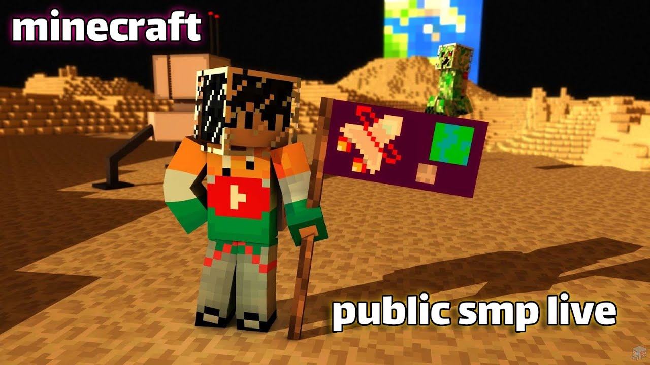 MINECRAFT PUBLIC SMP LIVE | JAVA + PE 24/7 | MOD GIVEAWAY | Cracked ...