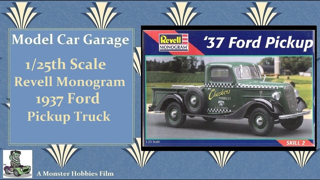 Model Car Garage - 1937 Ford Pickup Truck Model Kit By Revell/Monogram - A Model Car Unboxing Video
