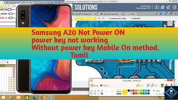 samsung A20 power button not working and power on without power key tamil explain