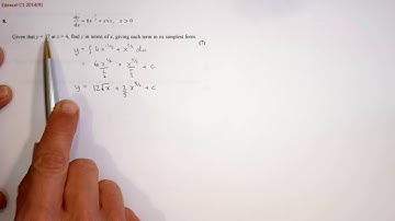 Edexcel C1 May 2014R Q8 Integration