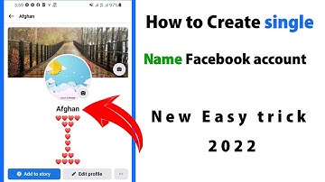 How to make single name Facebook account new trick 2022