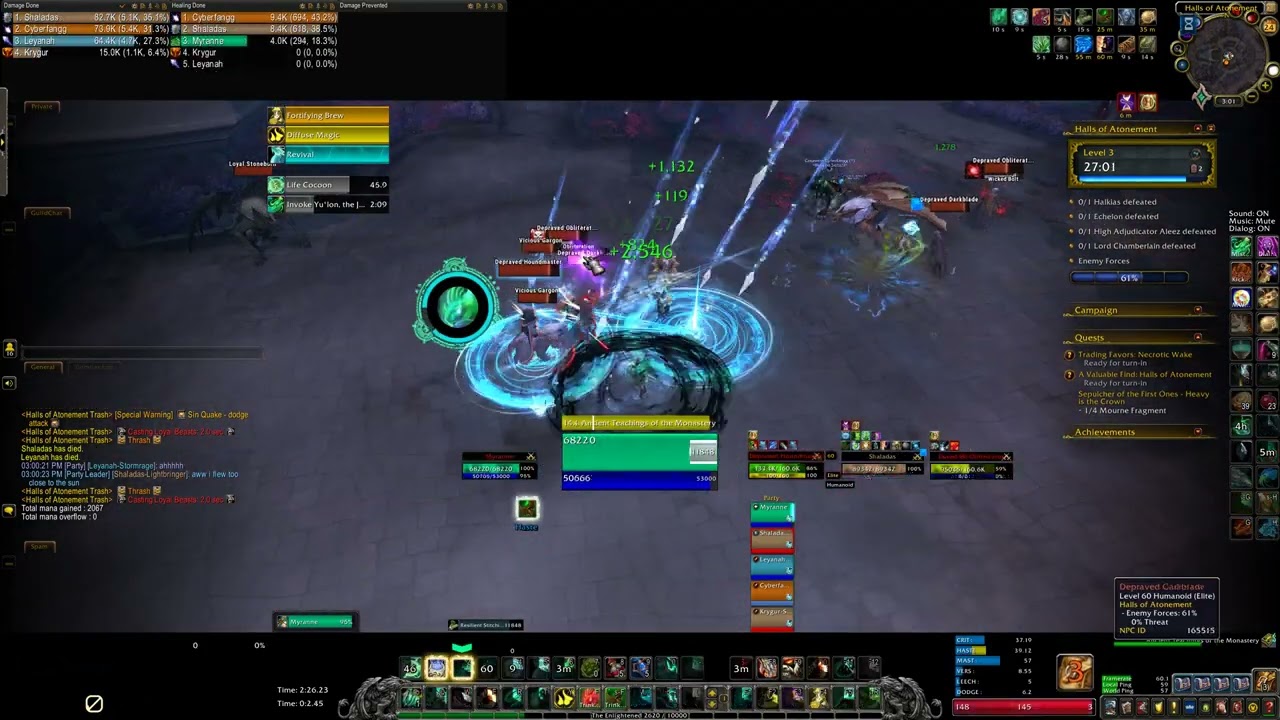 World Of Warcraft - Kyrian Warrior Spear Fun