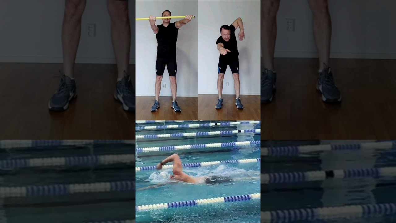 Swimming training | freestyle swimming | 3 dry swimming exercises for swimmers | swimming in a pool
