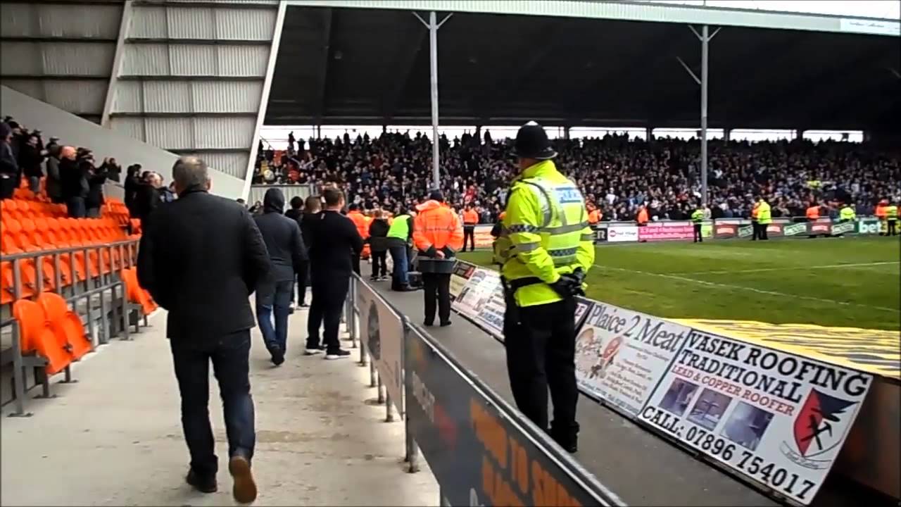 Blackpool v Huddersfield Mobility scooter drive past YouTube