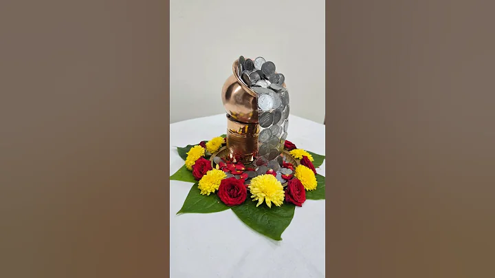 DIY Coins pot decoration for Lakshmi Pooja#shorts #decoration #viral #trending #youtubeshorts #yt