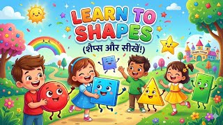 🟠🟪🔺️Learn Shapes for NURSERY &amp; LKG 🧒 @zindgi-v7xghh #learning video #education 