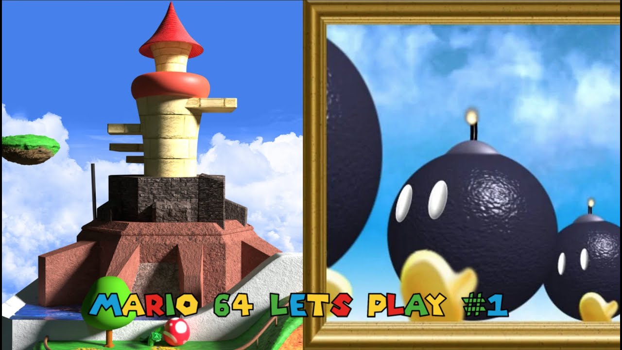 Mario 64 - walkthrough #1 - bom-omb battlefield and whomps fortress ...