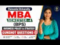 BPS | BUSINESS POLICY & STRATEGY | IMPORTANT QUESTIONS | MBA | SEM-4 | O.U | 2026 | @shivanipallela