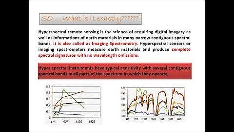 Hyperspectral Remote Sensing Technique (Introduction/Part 2)
