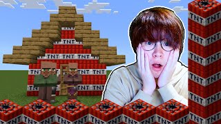 Minecraft - TNT village boms  live #minecraft #shorts