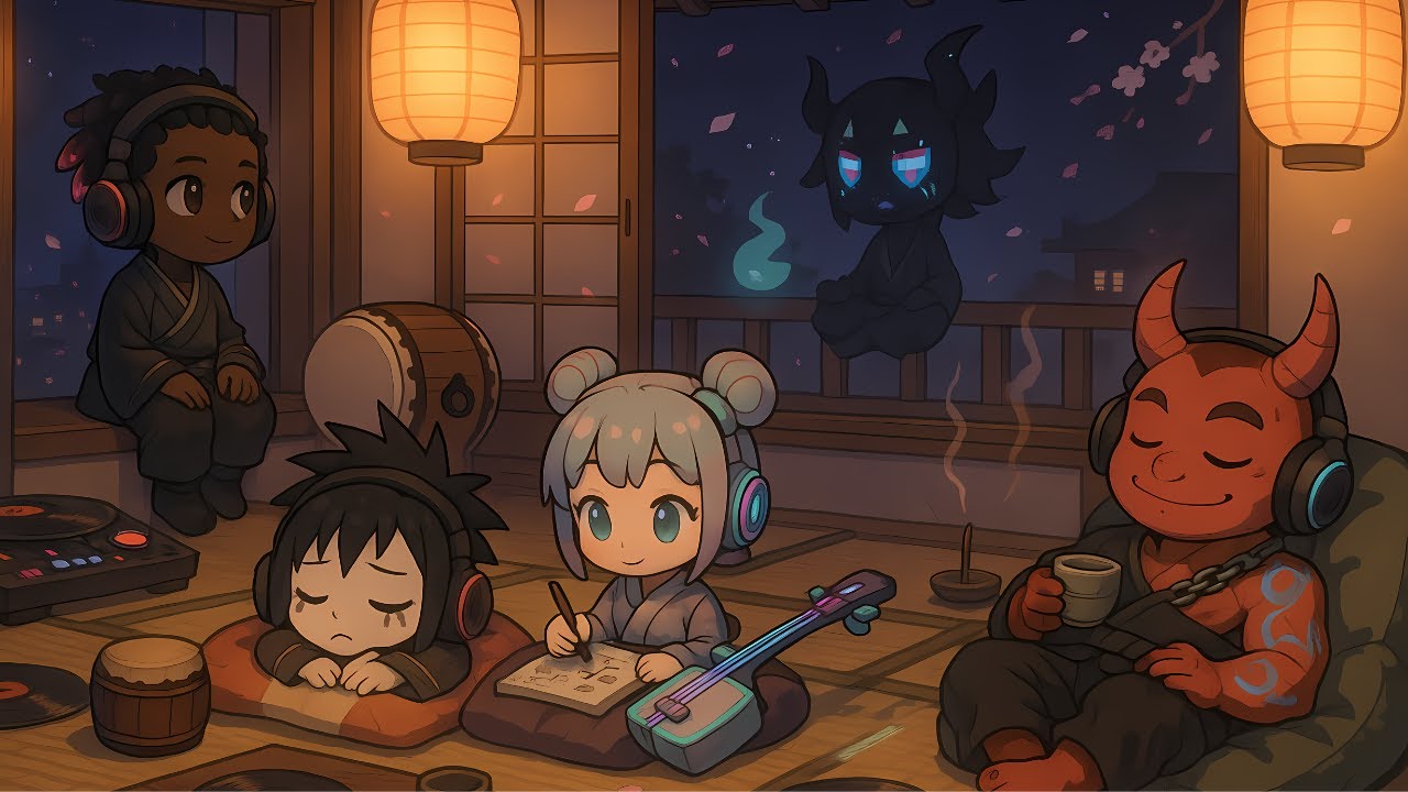 Vinyl Echoes of the Floating World (Lofi) KawaiiShuriken Universe