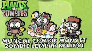 MUNCUL ZOMBIE MONYET DAN ZOMBIE PELEMPAR KELINCI DI GAME PLANT VS ZOMBIE KINDERGARTEN screenshot 5