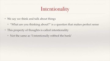 Intentionality and Thought