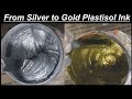 Making Gold Plastisol Ink From Silver Shimmer Plastisol Ink -Gold Metallic Inks for T shirt Printing