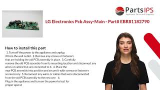 LG Electronics Pcb Assy-Main - Part# EBR81182790 - PartsIPS