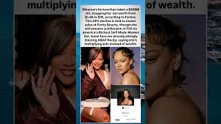 Rihanna Loses $400M Net Worth Drop—Still a Billionaire #Rihanna #ASAPRocky b#billionaire #shorts