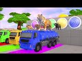 Long Slide Game With Cow Elephant Gorilla Hippopotamus Tiger 3d Animal Game live 188