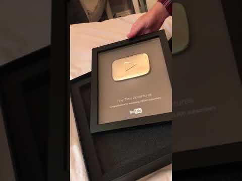 Tiny Tim getting his YouTube Plaque