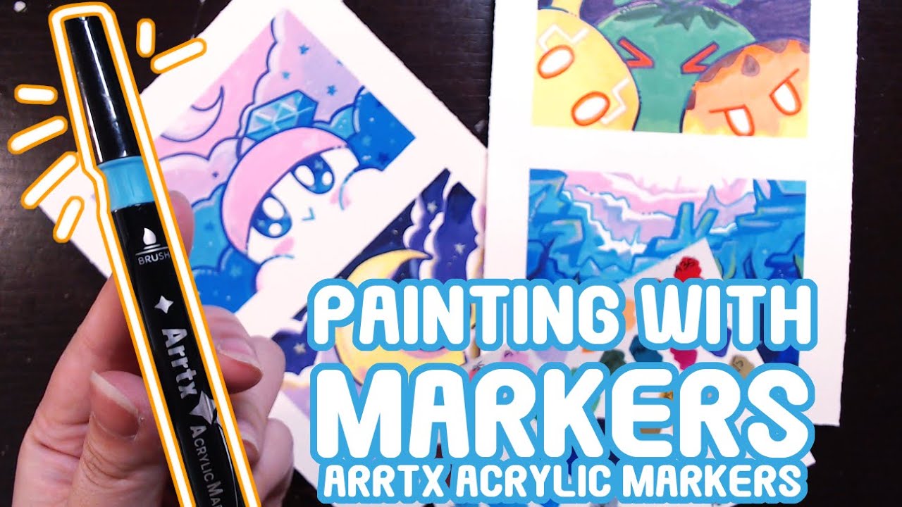 Better Than Posca Pens??? 🤔 Arrtx Acrylic Marker Set Review - No Pump Paint  Pens 