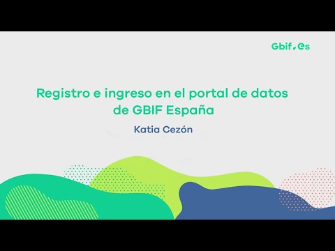 Registro e ingreso en el portal de datos de GBIF España