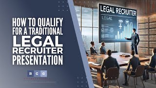 How to Qualify For a Traditional Legal Recruiter Presentation #lawyer #legalrecruiter #legalcareers