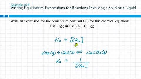 16.5 Heterogeneous Equilibria: Reactions Involving Solids & Liquids
