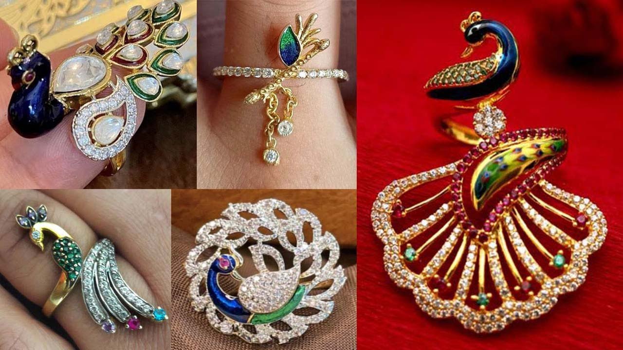 Buy Silver Gold Plated Peacock Ring by NOOR BY SALONI at Ogaan Online  Shopping Site