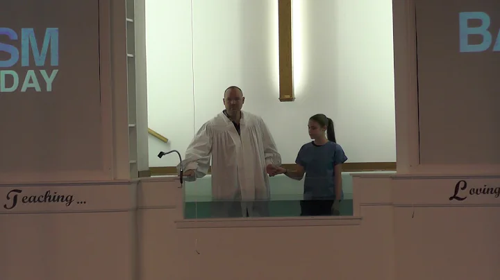 Baptism of Stevie Baker at FBC- Bruceton on 6-18-17