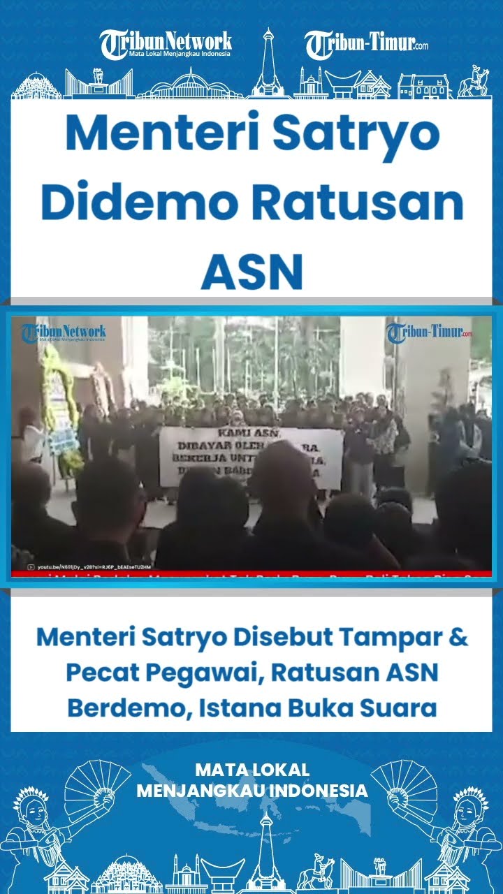 SHORT Menteri Satryo Disebut Tampar \u0026 Pecat Pegawai, Ratusan ASN Berdemo, Istana Buka Suara