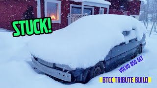 STUCK IN SNOW - BTCC Tribute build continues