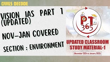 📚 Vision IAS PT365 Environment Updated (Nov 2024 – Jan 2025) | Vision IAS PT365 Updated Part 1(2025)