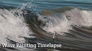 Seascape Painting Time-lapse - How to Paint a Wave