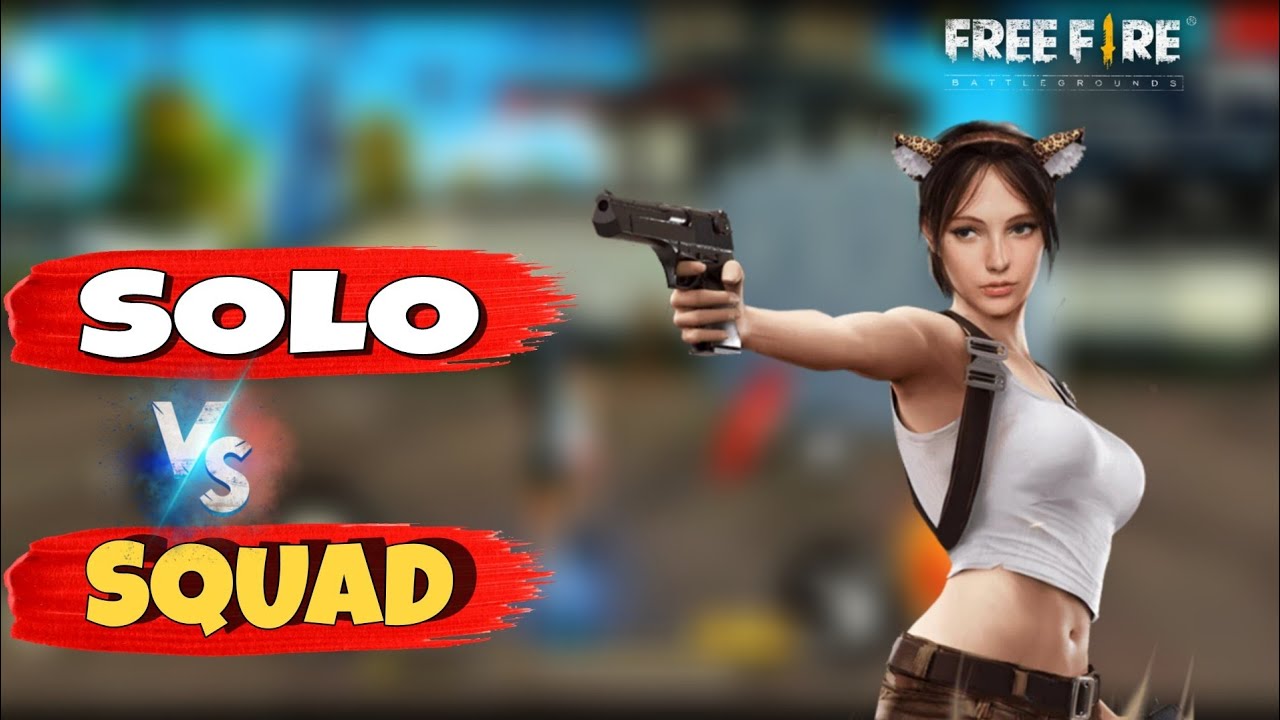 SOLO VS SQUAD GAMEPLAY BR RANKED MATCH FREE FIRE - YouTube
