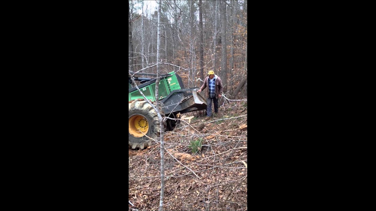 John Deere 648h skidder suck on steep  hill