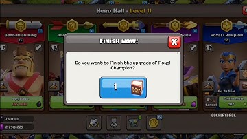 Finishing Royal Champion Upgrade Using Book of Heroes! 🏆 #ClashOfClans