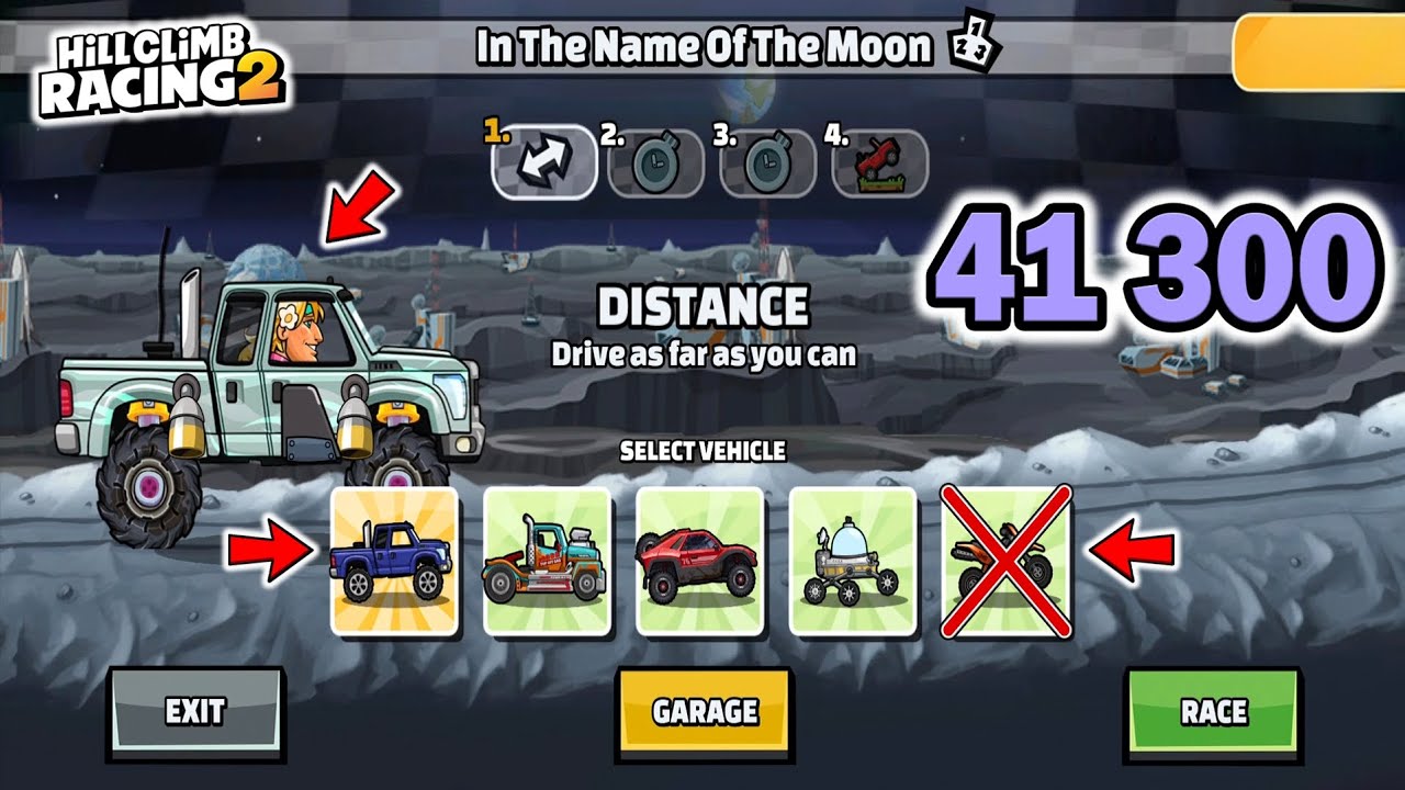 Hill Climb Racing 2 - HOW TO 41300 POINTS in New Team Event In The Name Of The Moon