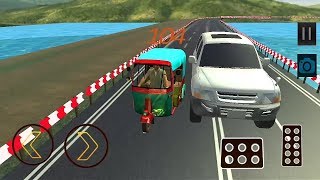 Auto Rickshaw Vs Prado Jeep Racing Game || Tuk Tuk Auto Rickshaw Game - Rickshaw Taxi screenshot 5