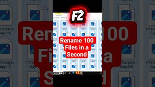 Rename 100 Files in Just One Second #shorts #shortsfeed #windows #pc #tech