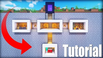 Minecraft Tutorial: How To Make A Secret Hidden Underground Base "Nether Portal Hidden Base"