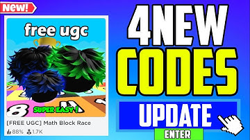 *SECRET UPDATE!* | FREEE UGC MATH BLOCK RACE CODES 2024