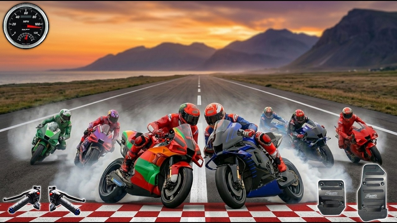 Motor Bike Racing Gameplay - Non-Stop Speed Run Bike Racing Gamepla